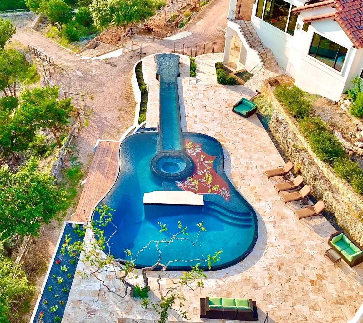 Guitar Pool aerial